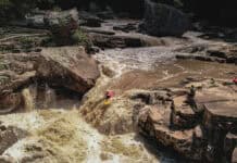 Shane McManus running Big Splat on the Lower Big Sandy in 2022