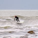 Gavin Bowdon riding a wave the afternoon of the accident. | Photo: Neil Phillips